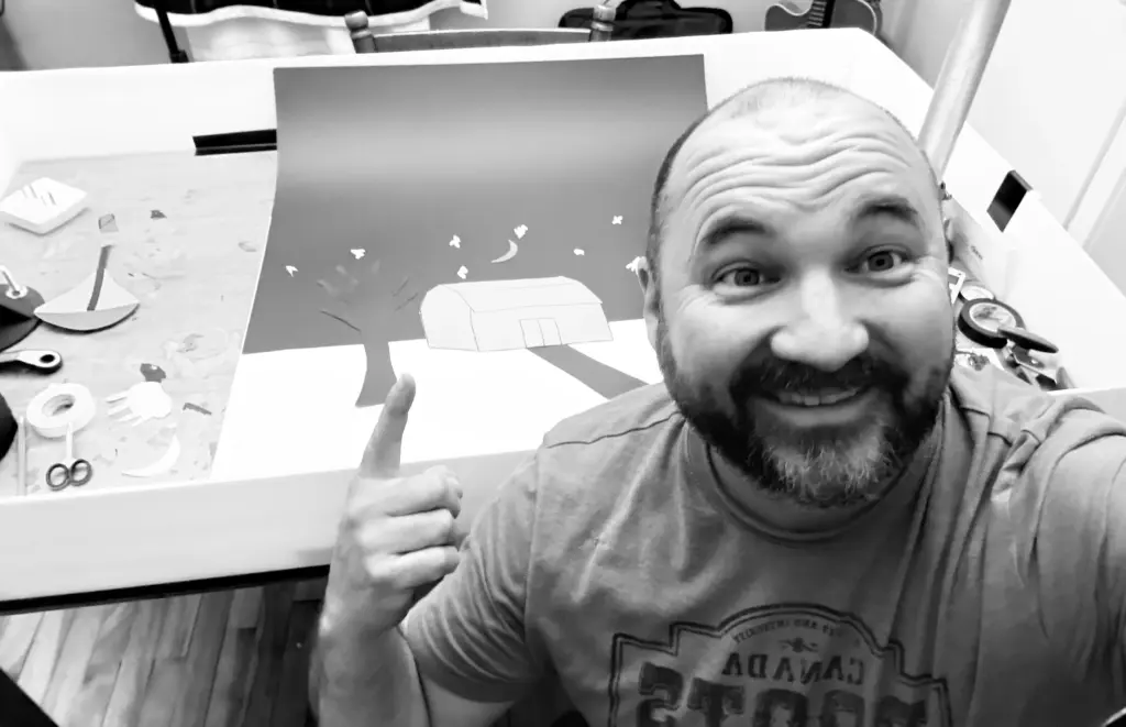 Le loup de Lafontaine en animation carton!