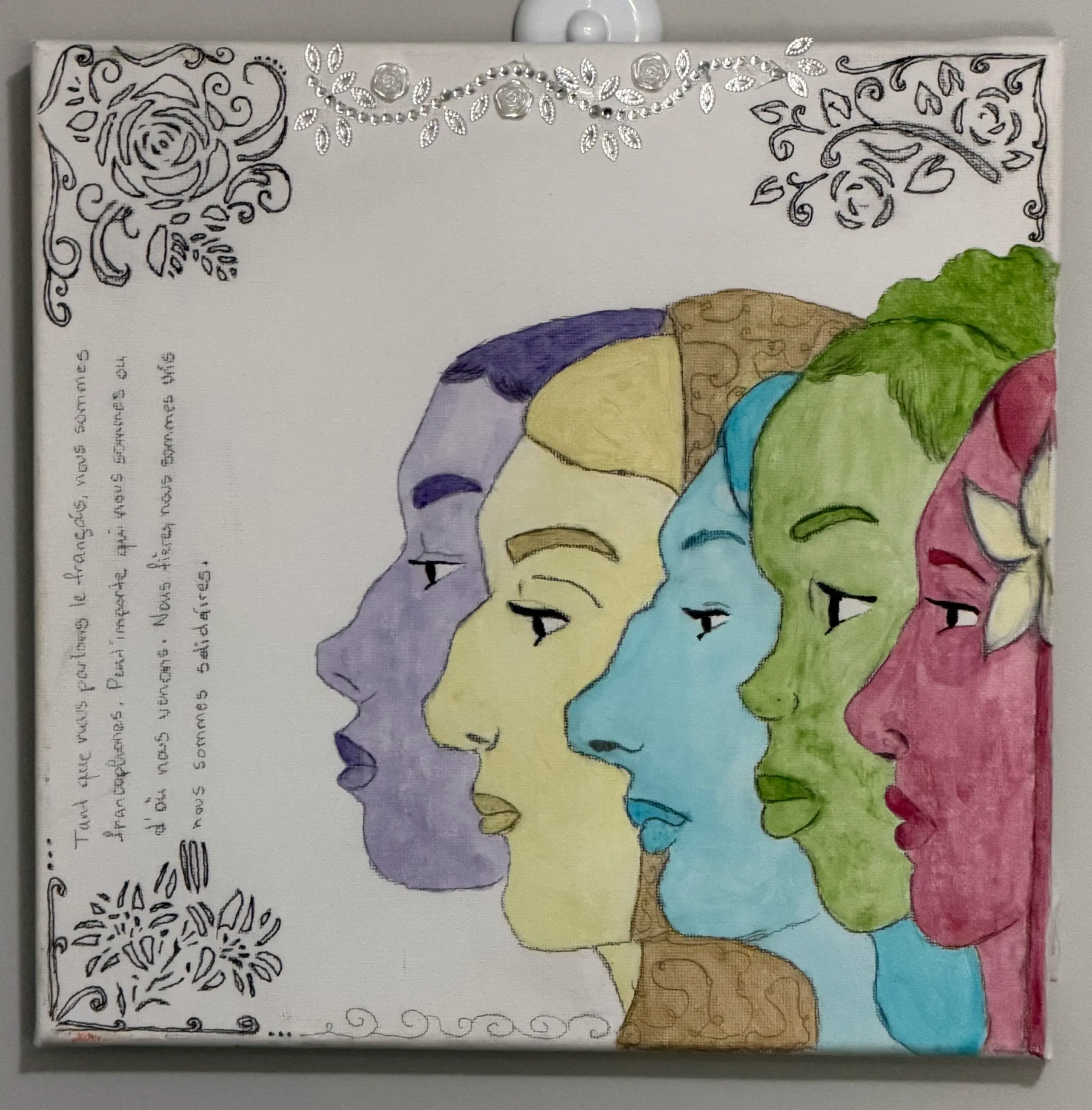 Œuvre Visages de la Francophonie, par Maria Anne.